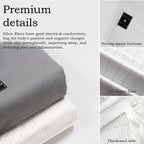 Grounding Flat Sheet, Bed Earthing Flat Sheet AU Plug Grounding Connection Cord Conductive Mat (White, Flat Sheets-(90x230cm))