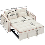Fashionable Modern and Multi-functional Foldable Velvet Sofa Bed - Black