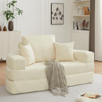 Multifunctional Round convertible Sofa Bed(Compressed Packaging) - Beige