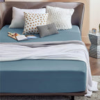 2000TC Hotel Quality Fitted Sheets - 2 Piece Fitted Sheets  -Breathable Bedding - Wrinkle, Fade, Stain Resistant- 16inch/40cm Deep Pocket Fitted Bed Sheets-Wrinkle and Fade Resistant,(Ocean,King)