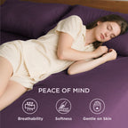 2000TC Hotel Quality Fitted Sheets - 2 Piece Fitted Sheets  -Breathable Bedding - Wrinkle, Fade, Stain Resistant- 16inch/40cm Deep Pocket Fitted Bed Sheets-Wrinkle and Fade Resistant,(Purple,King)