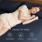 2000TC Hotel Quality Fitted Sheets - 2 Piece Fitted Sheets  -Breathable Bedding - Wrinkle, Fade, Stain Resistant- 16inch/40cm Deep Pocket Fitted Bed Sheets-Wrinkle and Fade Resistant,(Navy,Single)