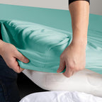 Hotel Quality Fitted sheets - 2 Piece Fitted sheets  -Breathable Bedding - Wrinkle, Fade, Stain Resistant- 26inch/40cm Deep Pocket Fitted Bed Sheet-Wrinkle and Fade Resistant,(Ice blue,Double)