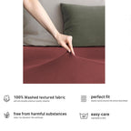 Hotel Quality Fitted sheets - 2 Piece Fitted sheets  -Breathable Bedding - Wrinkle, Fade, Stain Resistant- 26inch/40cm Deep Pocket Fitted Bed Sheet-Wrinkle and Fade Resistant,(Red,Double)