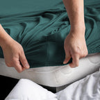 Hotel Quality Fitted sheets - 2 Piece Fitted sheets  -Breathable Bedding - Wrinkle, Fade, Stain Resistant- 26inch/40cm Deep Pocket Fitted Bed Sheet-Wrinkle and Fade Resistant,(Biscay blue,King)