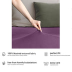 Hotel Quality Fitted sheets - 2 Piece Fitted sheets  -Breathable Bedding - Wrinkle, Fade, Stain Resistant- 26inch/40cm Deep Pocket Fitted Bed Sheet-Wrinkle and Fade Resistant,(Purple,King Single)