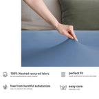 Hotel Quality Fitted sheets - 2 Piece Fitted sheets  -Breathable Bedding - Wrinkle, Fade, Stain Resistant- 26inch/40cm Deep Pocket Fitted Bed Sheet-Wrinkle and Fade Resistant,(Ocean,Single)