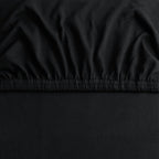 Hotel Quality Fitted sheets - 2 Piece Fitted sheets  -Breathable Bedding - Wrinkle, Fade, Stain Resistant- 26inch/40cm Deep Pocket Fitted Bed Sheet-Wrinkle and Fade Resistant,(Black,Super King)