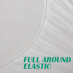 Bamboo Mattress Protector,Breathable Waterproof Mattress Cover,3D Air Fabric Cooling Bed Pad Cover, Deep Pocket 40cm(Queen,Green)