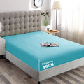 Hotel Quality Fitted Sheet - 1 Piece Fitted Sheet  -Breathable Bedding - Wrinkle, Fade, Stain Resistant- 16inch/40cm Deep Pocket Fitted Bed Sheet-Wrinkle and Fade Resistant,(Ice blue,King Single)