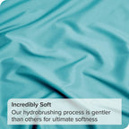Hotel Quality Fitted Sheet - 1 Piece Fitted Sheet  -Breathable Bedding - Wrinkle, Fade, Stain Resistant- 16inch/40cm Deep Pocket Fitted Bed Sheet-Wrinkle and Fade Resistant,(Ice blue,King Single)