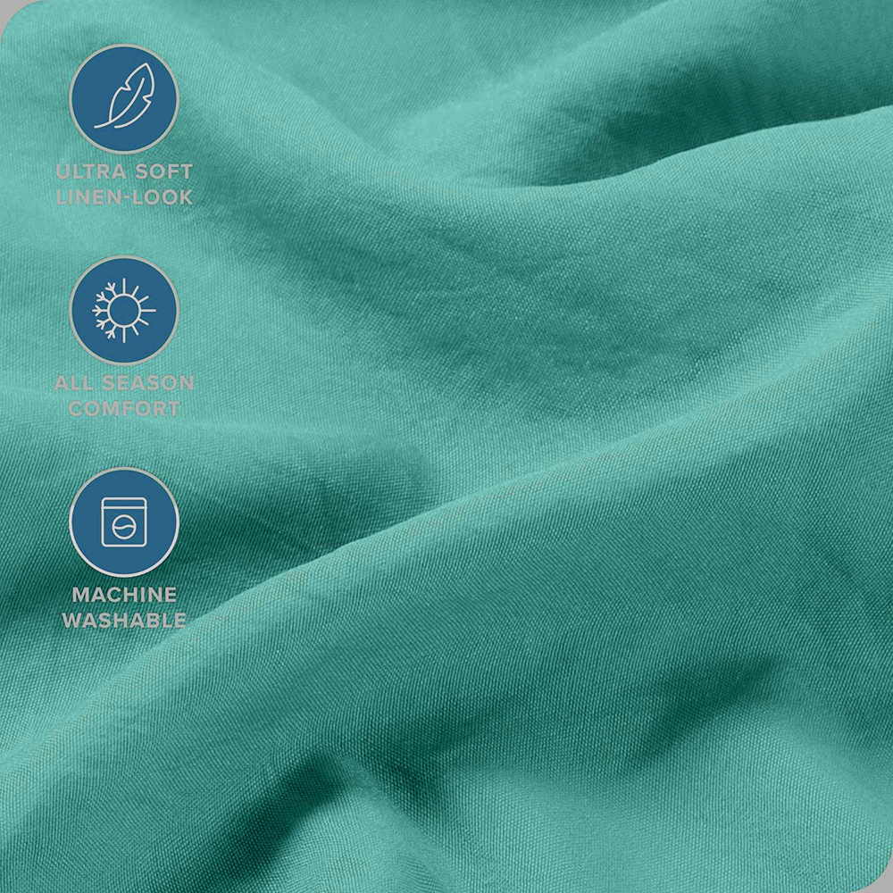 Hotel Quality Fitted Sheet - 1 Piece Fitted Sheet  -Breathable Bedding - Wrinkle, Fade, Stain Resistant- 16inch/40cm Deep Pocket Fitted Bed Sheet-Wrinkle and Fade Resistant,(Biscay blue,King Single)