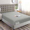 Hotel Quality Fitted Sheet - 1 Piece Fitted Sheet  -Breathable Bedding - Wrinkle, Fade, Stain Resistant- 16inch/40cm Deep Pocket Fitted Bed Sheet-Wrinkle and Fade Resistant,(Silver-gray,King Single)