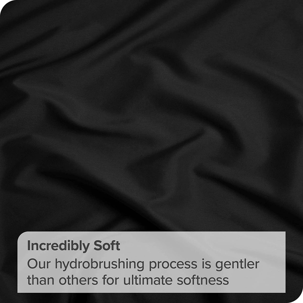 Hotel Quality Fitted Sheet - 1 Piece Fitted Sheet  -Breathable Bedding - Wrinkle, Fade, Stain Resistant- 16inch/40cm Deep Pocket Fitted Bed Sheet-Wrinkle and Fade Resistant,(Black,Single)