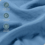 Hotel Quality Fitted Sheet - 1 Piece Fitted Sheet  -Breathable Bedding - Wrinkle, Fade, Stain Resistant- 16inch/40cm Deep Pocket Fitted Bed Sheet-Wrinkle and Fade Resistant,(Ocean,Single)