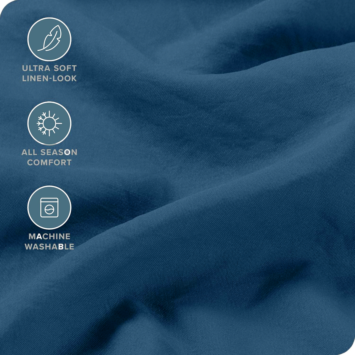 Hotel Quality Fitted Sheet - 1 Piece Fitted Sheet  -Breathable Bedding - Wrinkle, Fade, Stain Resistant- 16inch/40cm Deep Pocket Fitted Bed Sheet-Wrinkle and Fade Resistant,(Navy,Single)