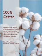 100% Cotton Fitted Sheet - Super Soft 40cm Deep Pocket Bottom Sheets - White Elastic Sheet（Double,Green beans)