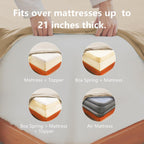 Hotel Soft Bed Sheet Set- Bedding Sheets & Pillowcases -Breathable Bedding - Wrinkle, Fade, Stain Resistant-Deep Pocket Flat Fitted Bed Sheet Set(Camel Beige,Double)