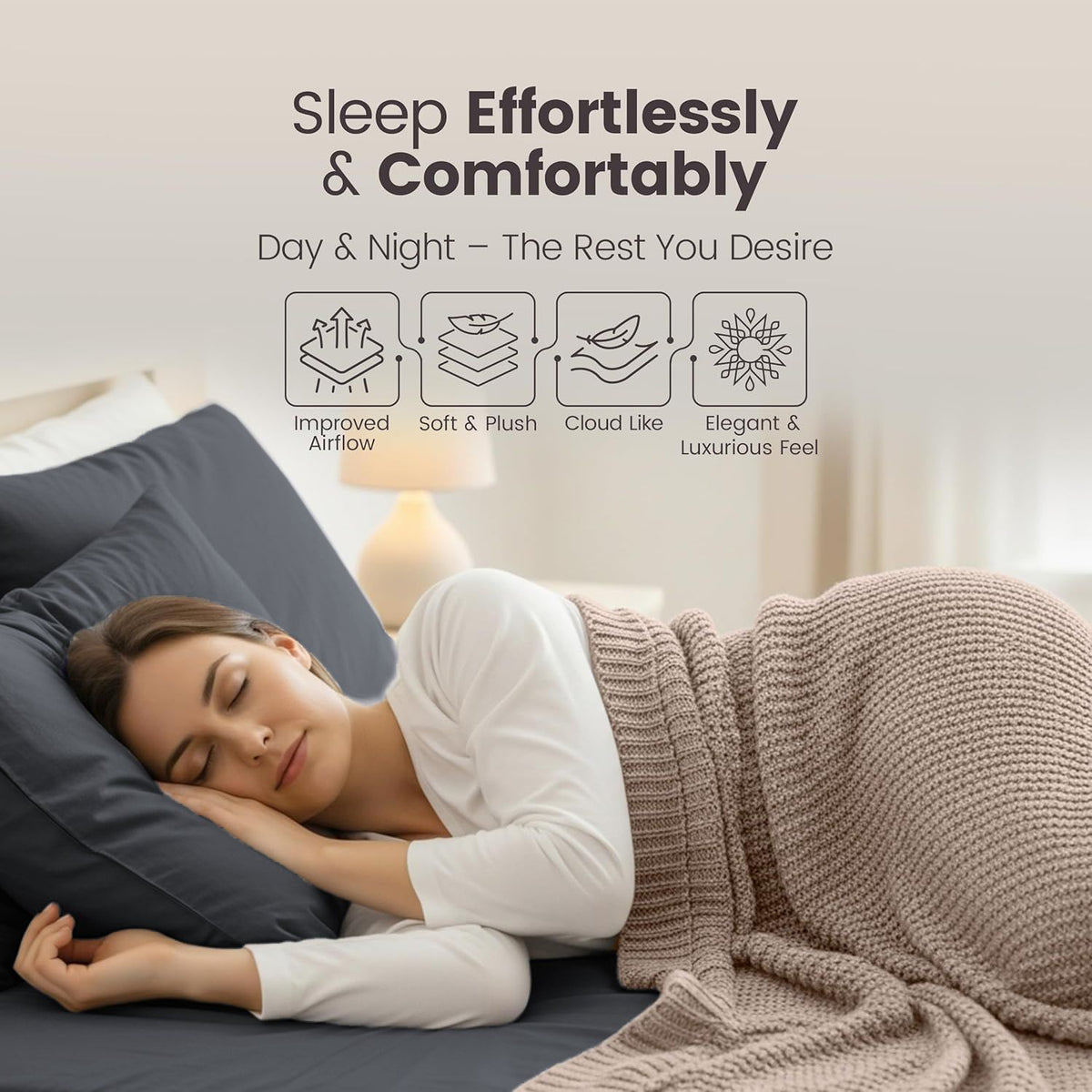 Hotel Quality Fitted Sheet - 1 Piece Fitted Sheet  -Breathable Bedding - Wrinkle, Fade, Stain Resistant- 16inch/40cm Deep Pocket Fitted Bed Sheet-Wrinkle and Fade Resistant,(Dark gray,King)