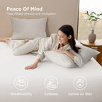 Hotel Soft Bed Sheet Set- Bedding Sheets & Pillowcases -Breathable Bedding - Wrinkle, Fade, Stain Resistant-Deep Pocket Flat Fitted Bed Sheet Set(White,King Single)