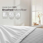 Hotel Quality Fitted Sheet - 1 Piece Fitted Sheet  -Breathable Bedding - Wrinkle, Fade, Stain Resistant- 16inch/40cm Deep Pocket Fitted Bed Sheet-Wrinkle and Fade Resistant,(White,King Single)
