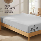 Hotel Quality Fitted Sheet - 1 Piece Fitted Sheet  -Breathable Bedding - Wrinkle, Fade, Stain Resistant- 16inch/40cm Deep Pocket Fitted Bed Sheet-Wrinkle and Fade Resistant,(Silver-gray,Queen)