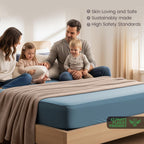 Hotel Quality Fitted Sheet - 1 Piece Fitted Sheet  -Breathable Bedding - Wrinkle, Fade, Stain Resistant- 16inch/40cm Deep Pocket Fitted Bed Sheet-Wrinkle and Fade Resistant,(Ocean,Single)