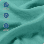 Hotel Quality Fitted Sheet - 1 Piece Fitted Sheet  -Breathable Bedding - Wrinkle, Fade, Stain Resistant- 16inch/40cm Deep Pocket Fitted Bed Sheet-Wrinkle and Fade Resistant,(Biscay blue,Double)