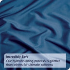 3 Piece Fitted Sheet Set- Fitted Sheet & Pillowcases -Breathable Bedding - Wrinkle, Fade, Stain Resistant- 40cm Deep Pocket Fitted Bed Sheet Set(Navy,King)