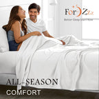 4 Piece Bed Sheet Set- Bedding Sheets & Pillowcases -Breathable Bedding - Wrinkle, Fade, Stain Resistant-Deep Pocket Flat Fitted Bed Sheet Set(White,King)