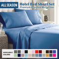 4 Piece Bed Sheet Set- Bedding Sheets & Pillowcases -Breathable Bedding - Wrinkle, Fade, Stain Resistant-Deep Pocket Flat Fitted Bed Sheet Set(Ocean,King)