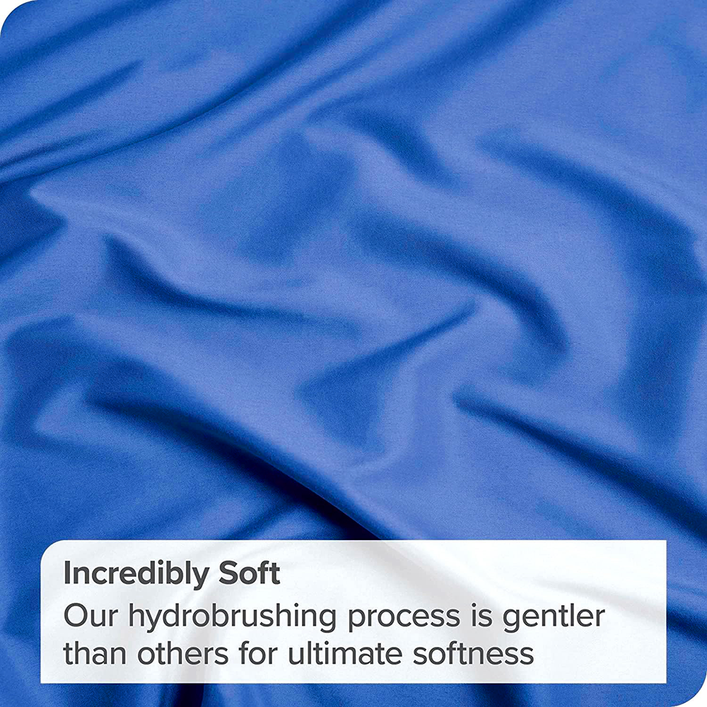 2 Piece Fitted Sheet Set- Fitted Sheet & Pillowcases -Breathable Bedding - Wrinkle, Fade, Stain Resistant- 40cm Deep Pocket Fitted Bed Sheet Set(Royal blue,King Single)
