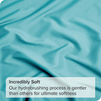 3 Piece Bed Sheet Set- Bedding Sheets & Pillowcases -Breathable Bedding - Wrinkle, Fade, Stain Resistant-Deep Pocket Flat Fitted Bed Sheet Set(Ice Blue,King Single)