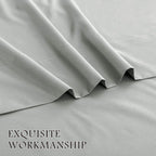 3 Piece Bed Sheet Set- Bedding Sheets & Pillowcases -Breathable Bedding - Wrinkle, Fade, Stain Resistant-Deep Pocket Flat Fitted Bed Sheet Set(Silver-gray,King Single)