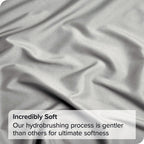 3 Piece Bed Sheet Set- Bedding Sheets & Pillowcases -Breathable Bedding - Wrinkle, Fade, Stain Resistant-Deep Pocket Flat Fitted Bed Sheet Set(Silver-gray,King Single)