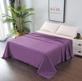 Elegant Comfort Premium Hotel Quality 1-Piece King Single Flat Sheet, Luxury and Softest 2000 Thread Count Bedding Flat Sheet(King Single,Purple)