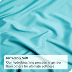 3 Piece Fitted Sheet Set- Fitted Sheet & Pillowcases -Breathable Bedding - Wrinkle, Fade, Stain Resistant- 40cm Deep Pocket Fitted Bed Sheet Set(Ice blue,Queen)