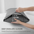 3 Piece Fitted Sheet Set- Fitted Sheet & Pillowcases -Breathable Bedding - Wrinkle, Fade, Stain Resistant- 40cm Deep Pocket Fitted Bed Sheet Set(Grey,Queen)