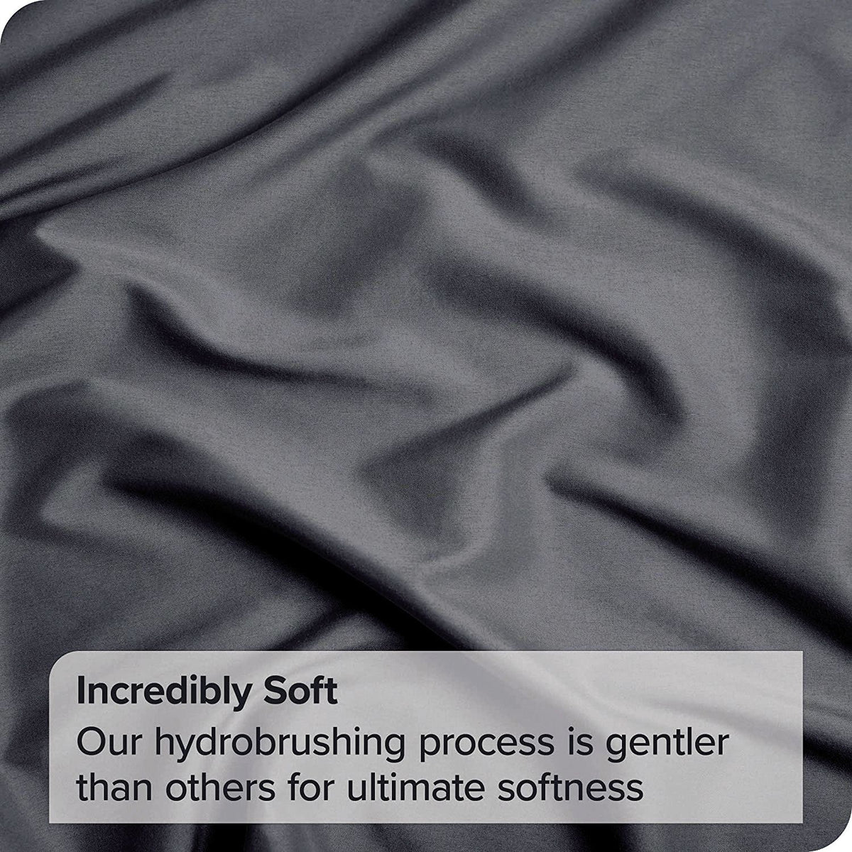4 Piece Bed Sheet Set- Bedding Sheets & Pillowcases -Breathable Bedding - Wrinkle, Fade, Stain Resistant-Deep Pocket Flat Fitted Bed Sheet Set(Dark gray,Queen)