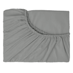 Hotel Quality Fitted Sheet - 1 Piece Fitted Sheet  -Breathable Bedding - Wrinkle, Fade, Stain Resistant- 16inch/40cm Deep Pocket Fitted Bed Sheet-Wrinkle and Fade Resistant,(Grey,Queen)