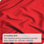 2 Piece Fitted Sheet Set- Fitted Sheet & Pillowcases -Breathable Bedding - Wrinkle, Fade, Stain Resistant- 40cm Deep Pocket Fitted Bed Sheet Set(Red,Single)