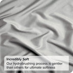 2 Piece Fitted Sheet Set- Fitted Sheet & Pillowcases -Breathable Bedding - Wrinkle, Fade, Stain Resistant- 40cm Deep Pocket Fitted Bed Sheet Set(Silver-gray,Single)