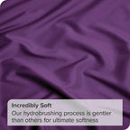 2 Piece Fitted Sheet Set- Fitted Sheet & Pillowcases -Breathable Bedding - Wrinkle, Fade, Stain Resistant- 40cm Deep Pocket Fitted Bed Sheet Set(Purple,Single)