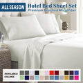 3 Piece Bed Sheet Set- Bedding Sheets & Pillowcases -Breathable Bedding - Wrinkle, Fade, Stain Resistant-Deep Pocket Flat Fitted Bed Sheet Set(Raw white,Single)