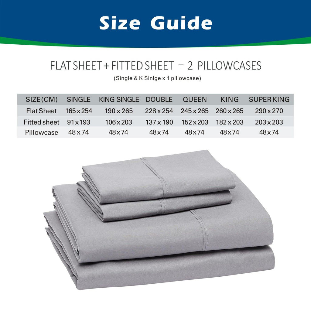3 Piece Bed Sheet Set- Bedding Sheets & Pillowcases -Breathable Bedding - Wrinkle, Fade, Stain Resistant-Deep Pocket Flat Fitted Bed Sheet Set(Navy,Single)