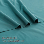 3 Piece Bed Sheet Set- Bedding Sheets & Pillowcases -Breathable Bedding - Wrinkle, Fade, Stain Resistant-Deep Pocket Flat Fitted Bed Sheet Set(Biscay blue,Single)