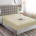 Hotel Quality Fitted Sheet - 1 Piece Fitted Sheet  -Breathable Bedding - Wrinkle, Fade, Stain Resistant- 16inch/40cm Deep Pocket Fitted Bed Sheet-Wrinkle and Fade Resistant,(Cream White,Super King)