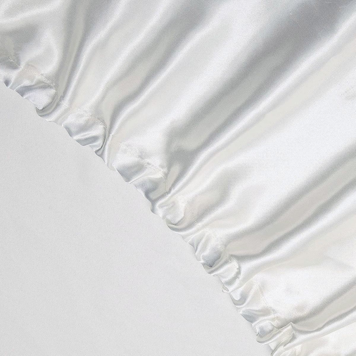 Art Silk Satin Sheet Set Hotel 4 Pieces Fitted/Flat Sheet Bedding Set-Luxury Soft Silky Sheets for Hair and Skin, Similar to Silk Bed Sheets Set 4 Pieces(Double,White)