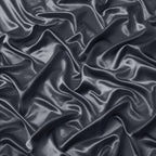 Satin Fitted Sheet Set Hotel 3 Pieces Fitted Sheet with Pillowcase, Art Silk Bedding Set-Luxury Soft Silky Sheets for Hair and Skin, Similar to Silk Fitted Sheets Set 3 Pieces(King,Grey)
