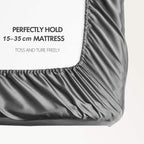 Art Silk Satin Sheet Set Hotel 3 Pieces Fitted/Flat Sheet Bedding Set-Luxury Soft Silky Sheets for Hair and Skin, Similar to Silk Bed Sheets Set 3 Pieces(King Single,Grey)